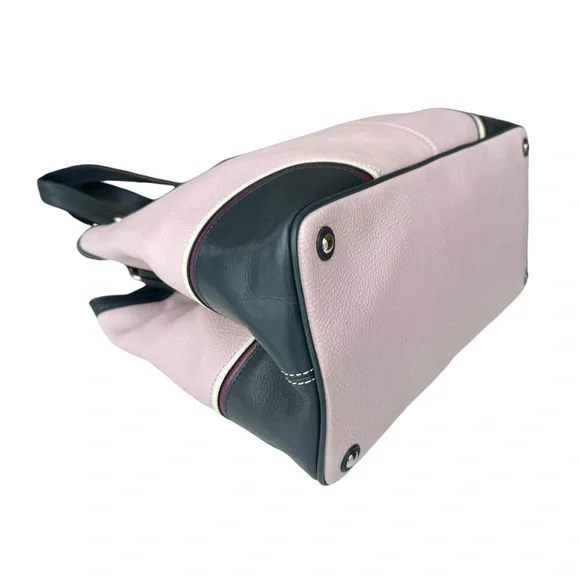 🆕 Coach Laura Spectator Shoulder Bag Satchel Kiss Lock Lavender Leather - Picture 13 of 17